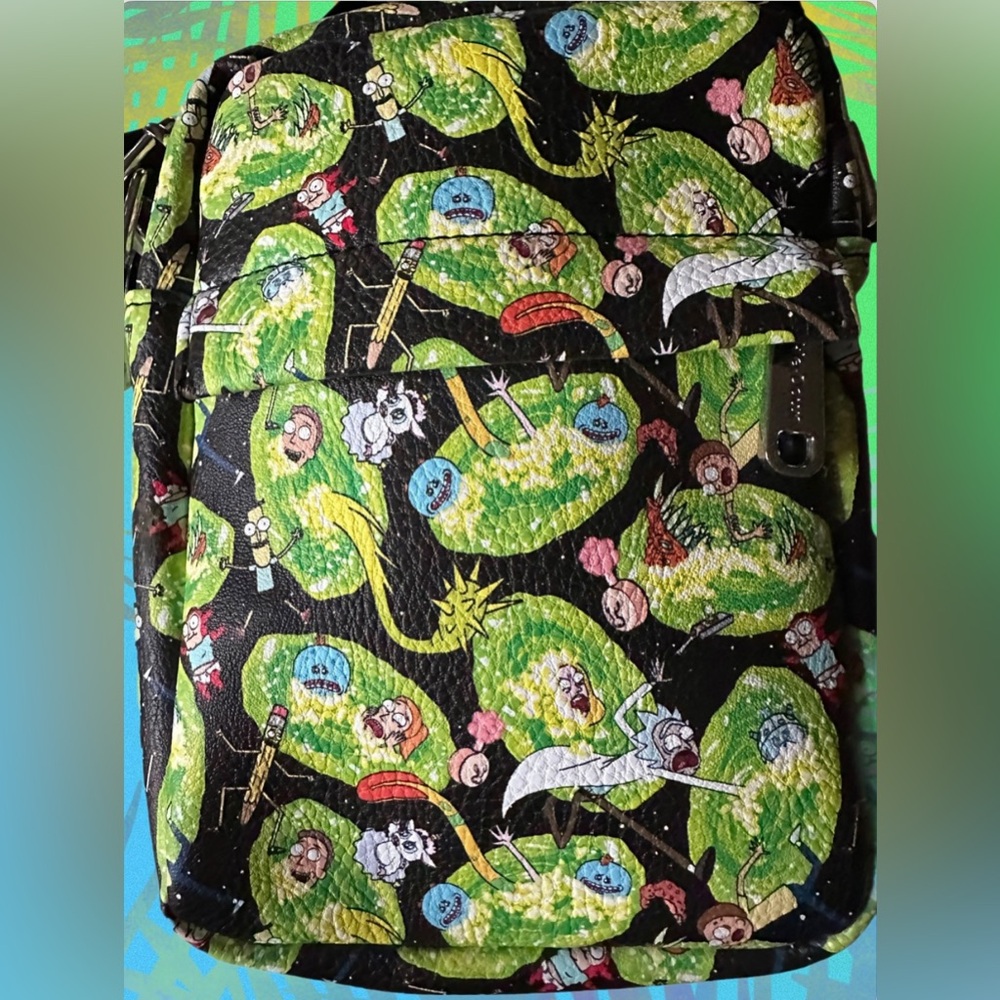 Rick and Morty (Adult Swim) by Buckle-Down Crossbody/Shoulder Bag NWT - Picture 3 of 13